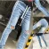 Street style jeans for women and men can wear. There are options ong legs. Cool pattern, unique, new design, comfortable fabric