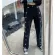 2021 New sweat, heart embroidery, women, jeans, high -lady pants