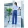 3609, high -waisted long -sleeved jeans Decorated in the front, chic, chic