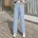 C7211 high -waisted Korean style jeans Front button decoration Beautiful long -sleeved jeans