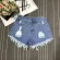 Short jeans High -waisted jeans Short -sleeved jeans Korean style fashion pants