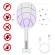 Solike ไฟฟ้า Shock ยุงโคมไฟยุง Swatter Fly Swatter แบบพกพาสามชั้น Fly Swatter สายชาร์จ USB USB