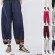 Women's Amazon Wish New กางเกงลำลองผู้หญิงพิมพ์ลายผ้าฝ้ายและกางเกงลินิน