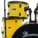 PARAMOUNT PJ-100 Drum 5, Yellow Black Black / Hi-Hat stand / stand unfolding / unfolding hat / unfolding 16 inches + free drum chair & drums