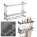 2 shelves, stainless steel walls, strong stainless steel Good weight Stainless wall shelf