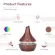 300ML USB Humidifier Electric L Therapy Wood Grain Ultrasonic Air Difr with 7 CRS LITS for Hoffice Car