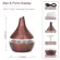 300ML USB Humidifier Electric L Therapy Wood Grain Ultrasonic Air Difr with 7 CRS LITS for Hoffice Car