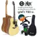 HUN 3SD, 41 -inch acoustic guitar, top -top neck, rosewood/sapol wood + use D'Addario ** Chromium knob with cover ** + SET 2