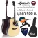 Kazuki Deluxe DLKZ41CE NATURAL 41 -inch electric guitar, concave neck ** with built -in strap ** + free guitar bag & kapo & pick