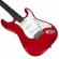 Paramount EGT100MRD electric guitar, red, metal + free bag