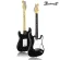 PARAMOUNT EGT100BK EGT100BK electric guitar, black + free with guitar equipment, guitar amps + guitar bags + jack cables