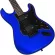 SQOE Electric guitar Strat 22 Fret Ham H-H Model SEST210 Blue Metallic + Free Car Rock & Bag & Jack Strap & Picky Guitar