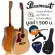 PARAMOUNT 41 -inch left hand guitar, concave neck, spruce/Mahokani model F650CNLH +, free guitar bag & kato & pic guitar for left -handed people