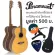 Paramount BOM403 กีตาร์โปร่ง 40 นิ้ว ทรง OM ไม้ซีดาร์/มะฮอกกานี ** สินค้ามีรอยด่างบริเวณด้านหลังหรือรอยตำหนิบริเวณอื่น ** + SET 1