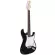 PARAMOUNT PE100 Electric Guitar Strat 22 Freck Black, Pickle, Linkle Coil + Free Bags & Lean ** Beginners' Guitar Sell **