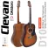 [ขายดี] Clevan D10 กีตาร์โปร่ง 41" ทรง D ไม้สปรูซ หย่องแบบ Nubone  สี Sandburst + สายกีตาร์ D'addario ** กีตาร์โปร่งสเปค Yamaha F310 / เซ็ตอัพให้เ