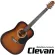 [ขายดี] Clevan D10 กีตาร์โปร่ง 41" ทรง D ไม้สปรูซ หย่องแบบ Nubone  สี Sandburst + สายกีตาร์ D'addario ** กีตาร์โปร่งสเปค Yamaha F310 / เซ็ตอัพให้เ