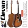 Clevan D10 กีตาร์โปร่ง 41  หย่องแบบ Nubone ใช้สายกีตาร์ D'addario กีตาร์โปร่งสเปค Yamaha F310 + แถมฟรีกระเป๋ากีตาร์ &