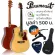 Paramount กีตาร์โปร่งไฟฟ้า คอเว้า 41 นิ้ว มีเครื่องตั้งสายในตัว รุ่น F650CEQN Natural + แถมฟรีกระเป๋ากีตาร์ & คาโป้ & ปิ๊ก
