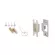 Bathroom knob, silver, silver, no key, good quality, durable, rust -proof, easy to install
