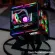 Azza Innovative Tempered Glass Argb Cube 802 with RF Remote - Black