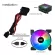 AZZA PWM Fan Case 120mm. Hurricane II Dual Ring Digital RGB with Remote Controller - Black Pack 4+1