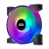 AZZA PWM Fan Case 120mm. HURRICANE II Dual Ring Digital RGB with Remote Controller - Black Pack 4+1