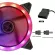 Dual Ring Fan Case 120mm Rainbow RGB with 4 Pin Molex No Box