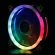 Dual Ring Fan Case 120mm Rainbow RGB with 4 Pin Molex No Box