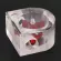 Water Flow Meter Acrylic G1 / 4 Thread Square 3 Impeller Flow Meter Indicator for PC Water Cooling System 2 Way / 3 Way Optional