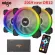 AIGO DR12 120mm COOLER FAN DOUBLE RGB PC Fan Cooling Fan for Computer Silent Gaming Case with IR Remote Controller Fan