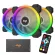 AIGO DR12 120mm COOLER FAN DOUBLE RGB PC Fan Cooling Fan for Computer Silent Gaming Case with IR Remote Controller Fan