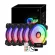 RGB PC Fan 12V 6 Pin 12cm Cooling Cooler Fan with Controller for Computer Silent Gaming Case Computer Cooling Case Fans