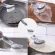 Serindia ใช้คู่แปรงทำความสะอาดห้องครัว Scrubber จานชามซักฟองน้ำอัตโนมัติ Liquid Dispenser ห้องครัวหม้อทำความสะอาดเครื่องมือ