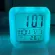 Colorful glowing square clock, closing sound, electronic alarm, LED TH33953