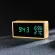 ใหม่ นาฬิกาปลุกความชื้นอุณหภูมิ LED นาฬิกาดิจิตอลอิเล็กทรอนิกส์ควบคุมเสียงนาฬิกาปลุกไม้ไผ่ TH33942