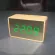 ใหม่ นาฬิกาอิเล็กทรอนิกส์ นาฬิกาปลุก LED ที่เรียบง่าย กระจกไม้ไผ่สีทอง นาฬิกาข้างเตียง TH33943