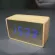 New, electronics, simple LED alarm clock, golden bamboo glass Bedside clock TH33943