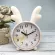 Small alarm clock, simple student, cute rabbit, bedside clock, cartoon clock, tes