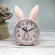 Small alarm clock, simple student, cute rabbit, bedside clock, cartoon clock, tes