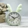 Small alarm clock, simple student, cute rabbit, bedside clock, cartoon clock, tes