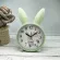 Small alarm clock, simple student, cute rabbit, bedside clock, cartoon clock, tes