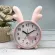 Small alarm clock, simple student, cute rabbit, bedside clock, cartoon clock, tes