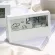 Transparent electronic temperature alarm clock with digital display, LED, small alarm clock, glow, Th33963