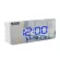 นาฬิกาปลุกกระจกเงาขนาดเล็ก LED นักเรียนเด็ก นาฬิกาแฟชั่นที่เรียบง่าย เครื่องวัดอุณหภูมิ ดิจิตอลนาฬิกาอิเล็กทรอนิกส์ TH33976
