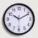 10 นิ้ว 25 ซม. นาฬิกาแขวนพลาสติกห้องนอนห้องนั่งเล่นที่เรียบง่ายนาฬิกาควอทซ์ TH34033