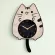 นาฬิกาไม้การ์ตูนตกแต่งบ้านห้องนั่งเล่นห้องเด็กแมวกระดิกหางนาฬิกาเงียบแกว่งนาฬิกาแขวน TH34046