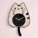 นาฬิกาไม้การ์ตูนตกแต่งบ้านห้องนั่งเล่นห้องเด็กแมวกระดิกหางนาฬิกาเงียบแกว่งนาฬิกาแขวน TH34046