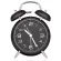 นาฬิกากระดิ่งโลหะดิจิตอลสเตอริโอ 4 นิ้วนาฬิกาปลุกไฟกลางคืนเงียบ TH34074