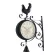 สไตล์ยุโรปสร้างสรรค์สองด้านนาฬิกาแขวนบ้านห้องนั่งเล่นตกแต่งนาฬิกาเหล็กใบ้นาฬิกาคู่ TH34174